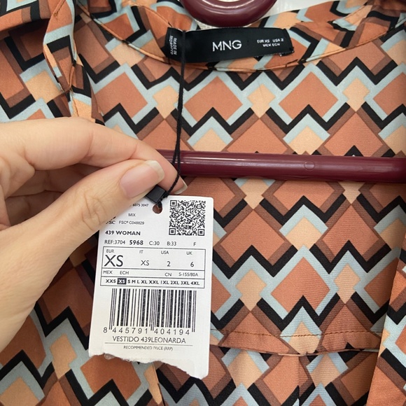 Mango Leonarda Satin Mini Dress NWT - Picture 7 of 12